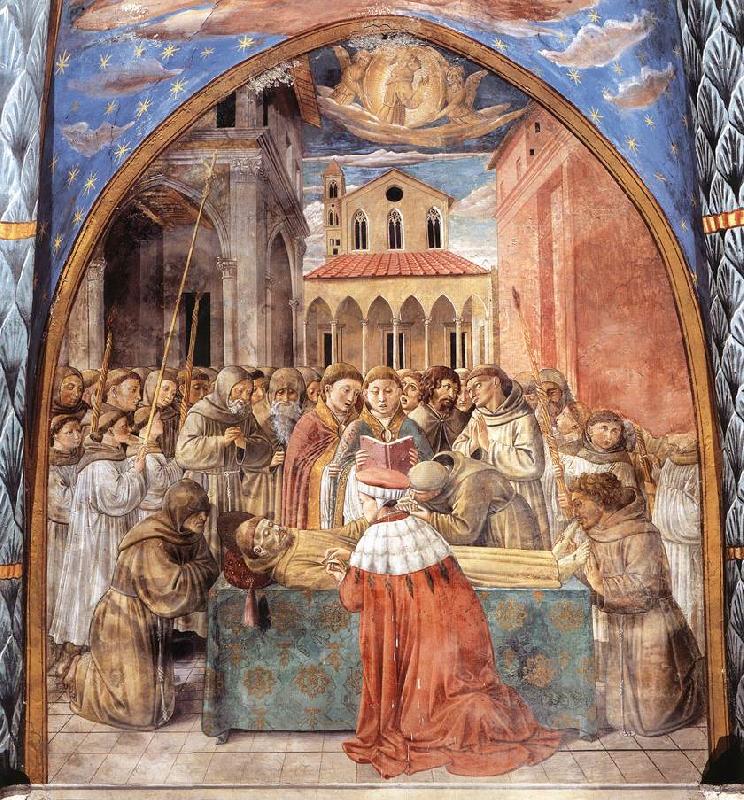 GOZZOLI, Benozzo Scenes from the Life of St Francis (Scene 12, south wall) dfhg China oil painting art
